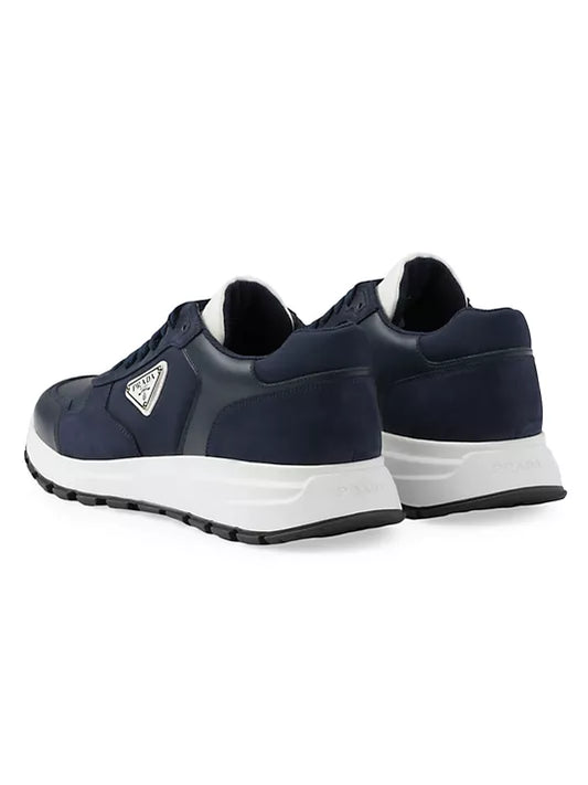Prada Nubuck and Re-Nylon High-Top Sneakers