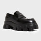 Prada Men's Monolith Lug-Sole Brushed Leather Loafers