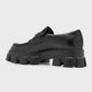 Prada Men's Monolith Lug-Sole Brushed Leather Loafers